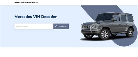 mb.vin : VIN Decoder for Mercedes